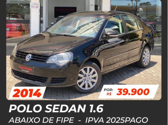 VOLKSWAGEN - POLO SEDAN - 2014/2014 - Preta - R$ 43.900,00